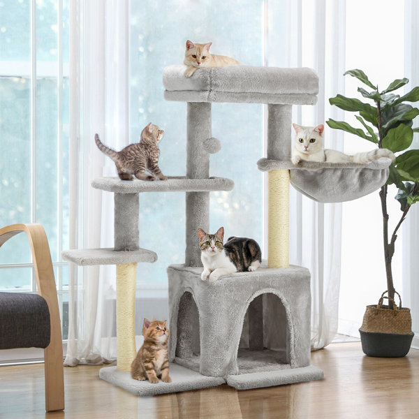 Tucker Murphy Pet™ Small Tower with Top Perch Multilevel for Cats and